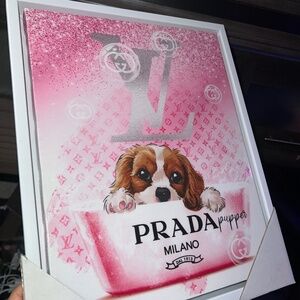 Pink sparkle lux wall art NEW